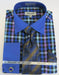Royal Blue Colorful Men's Dress Shirt