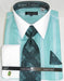 Mens Fashion Dress Shirts and Ties Mint Colorful Men's Dress Shirt