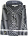 Mens Fashion Dress Shirts and Ties Black Pinstripe Colorful Men's Dress Shirt