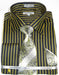 Mens Fashion Dress Shirts and Ties Black Mustard Pinstripe Colorful Men's Dress Shirt