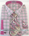 Mens Fashion Dress Shirts and Ties Fuchsia Colorful Men's Dress Shirt