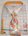 Mens Fashion Dress Shirts and Ties Peach Colorful Men's Dress Shirt