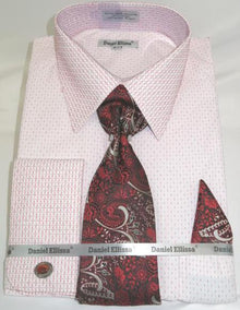 Mens Fashion Dress Shirts And Ties Red Colorful Men'S Dress Shirt