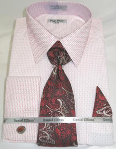Mens Fashion Dress Shirts And Ties Red Colorful Men'S Dress Shirt