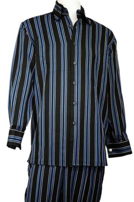 Black Long Sleeve 2pc Walking Leisure Suit