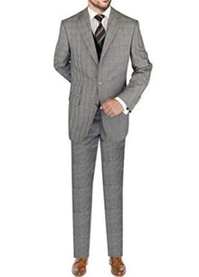 Slim Fit Suits Plaid Suit Taupe