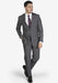 Men's Medium Grey Flap pockets Slim Fit Suit