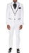 Prom Tuxedo - Wedding Tuxedo Celio White and Black 3-Piece Slim Fit Notch Lapel Tuxedo