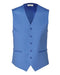 Mens Linen Vest Five Plastic Button Front Blue Vest - Beach Wedding