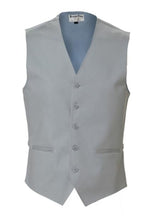 Mens Linen Vest Five Plastic Button Front Grey Vest - Beach Wedding