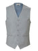 Mens Linen Vest Five Plastic Button Front Grey Vest - Beach Wedding