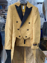Gold Tail Tuxedo - Black and Gold Tailcoat - Gold Suit