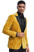 Men's Gold Tuxedo Jacket with Fancy Velvet Feel Pattern - Blazer - Prom - Wedding