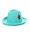 1920s Men's Hat - Gangster Hat - 20s Dress Hat Turquoise