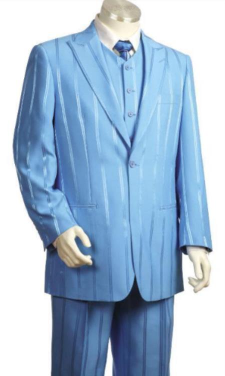 Light Blue Pinstripe Suit