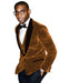 Light Brown Tuxedo - Velvet Fabric Dinner Jacket - Men's Blazer With Matching Bowtie