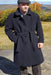 Charcoal Grey Belted Overcoat - Topcoat - Full Length Men's Coat - Men's Longs Coat