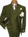 Men's Two Button Single Breasted Notch Lapel Suit Olive Green