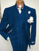 Men's Two Button Single Breasted Notch Lapel Suit Sapphire