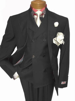 Men's Two Button Single Breasted Notch Lapel Suit Medium Grey