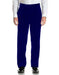 Mens Navy Blue Velvet Flat Front Modern Fit Pant