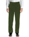 Mens Olive Green Velvet Flat Front Modern Fit Pant