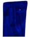 Mens Royal Blue Velvet Pants Flat Front Unhemmed Unfinished Bottom