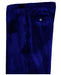 Mens Navy Blue Velvet Pants Flat Front Unhemmed Unfinished Bottom