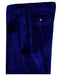 Mens Navy Blue Velvet Pants Flat Front Unhemmed Unfinished Bottom