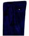 Mens Dark Navy Blue Velvet Pants Flat Front Unhemmed Unfinished Bottom