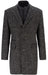 Mens Single Breasted Slim-Fit Herringbone Coat