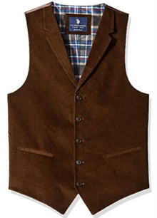 Mens Vest Taupe