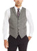 Mens Vest Charcoal Tweed