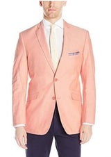 Mens Chambray Sportcoat - Chambray Blazer - Summer Cotton Blazer Orange