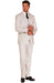 Mens Suit 3 Piece Plaid and Pinstripe Suit White