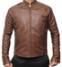 Mens Tom Cruise Suit Leather Jacket Erect Collar