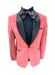 Mens Shawl Lapel One Button Pink Colour