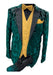 Mens Peak Lapel One Button Green Colour