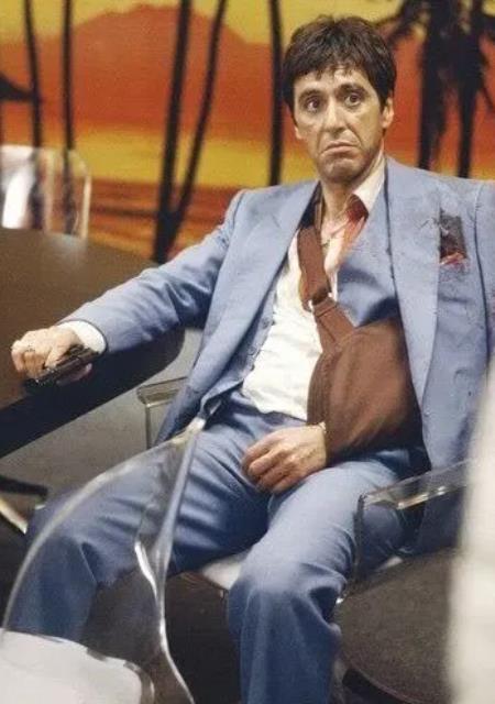 Tony Montana Suit Scarface Blue Suit