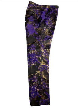 Mens Floral Dress Pants - Fashion Pants - Paisley Pants Purple and Gol MensUSA Mens Floral Dress Pants - Fashion Pants - Paisley Pants Purple and Gol MensUSA