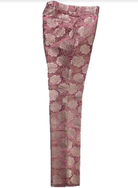 Mens Floral Dress Pants - Fashion Pants - Paisley Pants + Rose Gold - MensUSA Mens Floral Dress Pants - Fashion Pants - Paisley Pants + Rose Gold - MensUSA