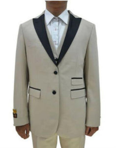 Champagne Tuxedo For Men - Mens Tan Wedding Suit