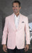 Mens Two Button Notch Lapel Blazer Pink