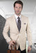 Mens Two Button Notch Lapel Blazer Tan