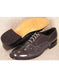 Mens Stacy Baldwin Cap Toe Lace Oxford Grey