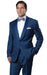 Blue Tuxedo With Blue Sateen Lapel