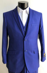 Mens Royal Blue Slim Fit Suit
