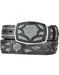 Cinto Avestruz Fashion Gris Difuminado