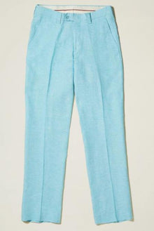 Linen Flat Front Pants — Paradise Sky Colors