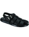 Mens Dress Sandals Mens Solid Pattern Black Closed Toe